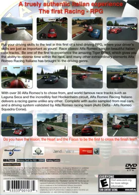 Alfa Romeo Racing Italiano box cover back